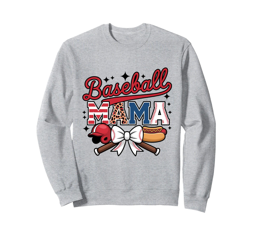 Coquette American Baseball Mom Mama Sweatshirt - Graphic Print for Adults - T-Shirt, Sweatshirt, Hoodie