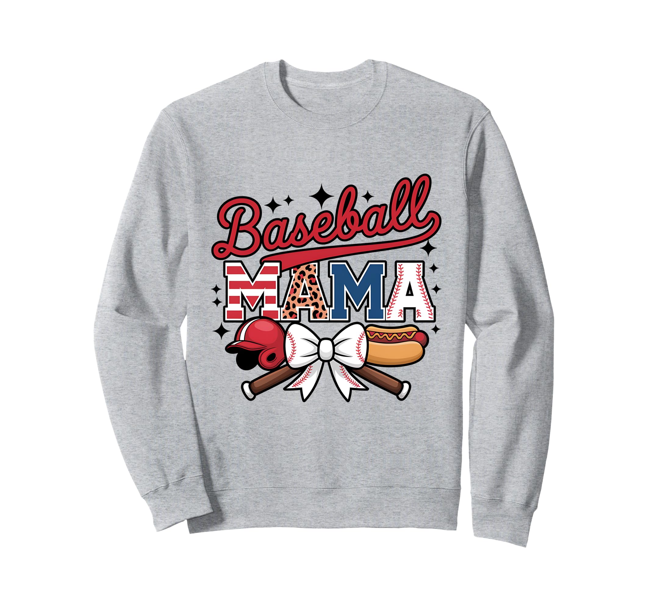Coquette American Baseball Mom Mama Sweatshirt - Graphic Print for Adults - T-Shirt, Sweatshirt, Hoodie