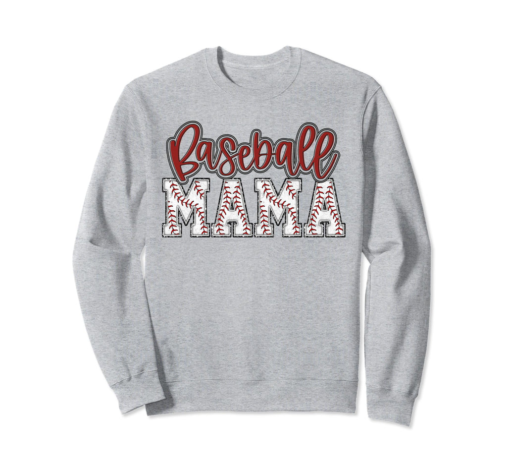 Baseball Mom Red Baseball Mama Sweatshirt - Minimalist Print Unisex - T-Shirt, Sweatshirt, Hoodie