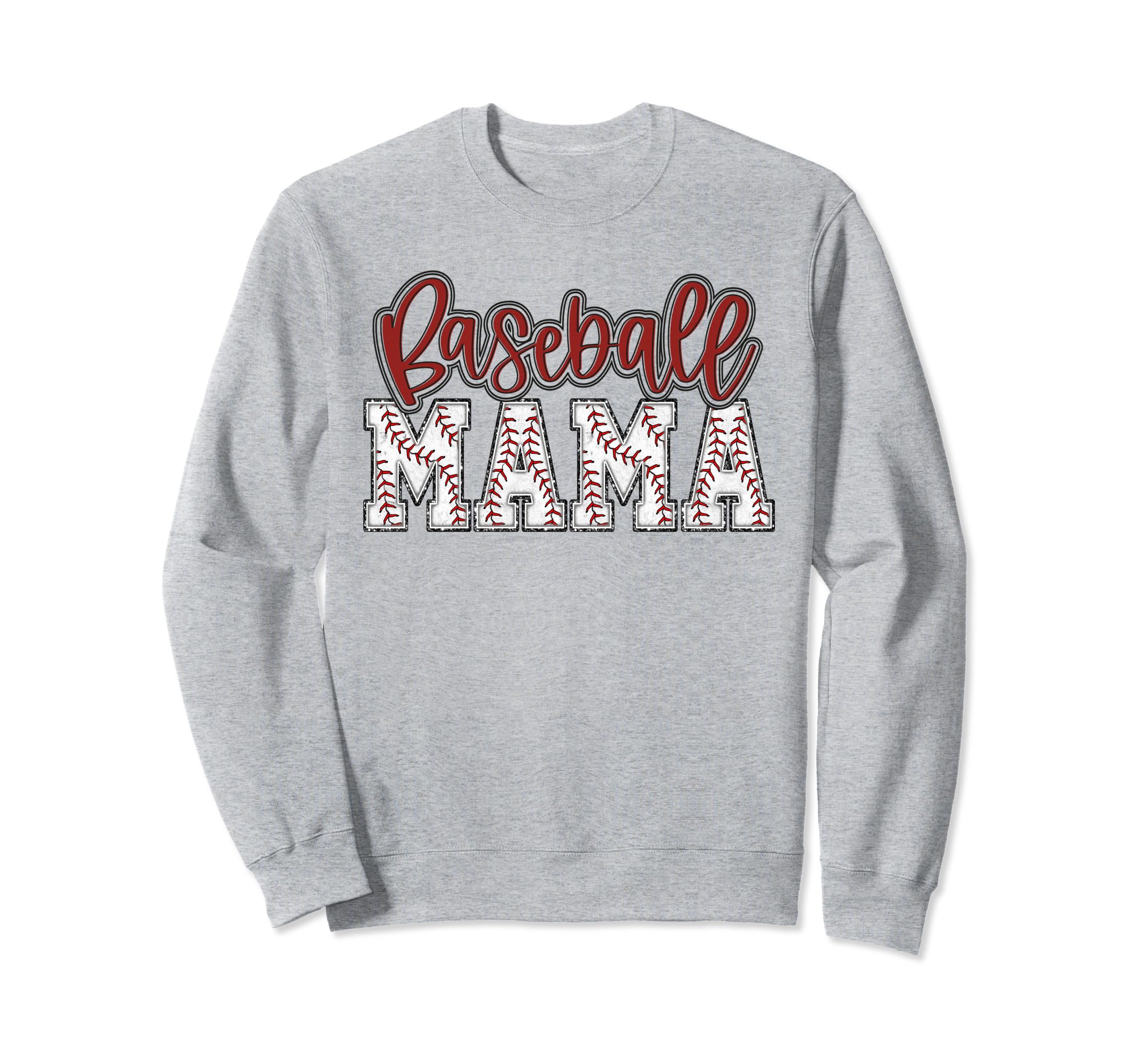 Baseball Mom Red Baseball Mama Sweatshirt - Minimalist Print Unisex - T-Shirt, Sweatshirt, Hoodie