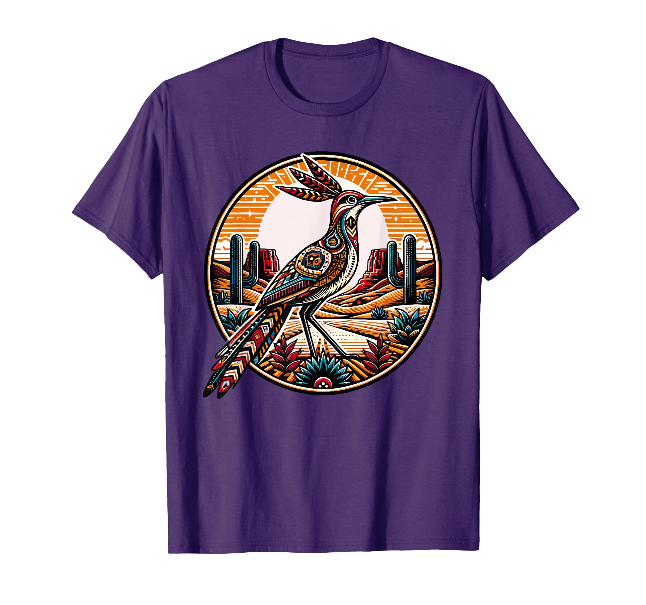Roadrunner Boho Desert Cactus T-Shirt - Novelty Apparel for Adults - T-Shirt, Sweatshirt, Hoodie