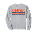 Detroit Michigan Three Stripe Weathered Sweatshirt - Graphic Print Unisex - T-Shirt, Sweatshirt, Hoodie