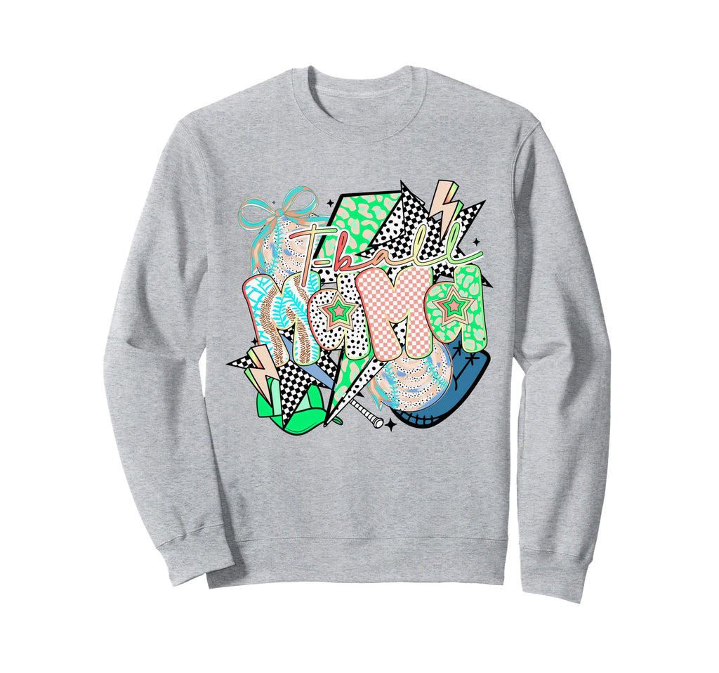 Coquette T Ball Mama Game Day Sweatshirt - Casual Everyday Wear for Adults - T-Shirt, Sweatshirt, Hoodie