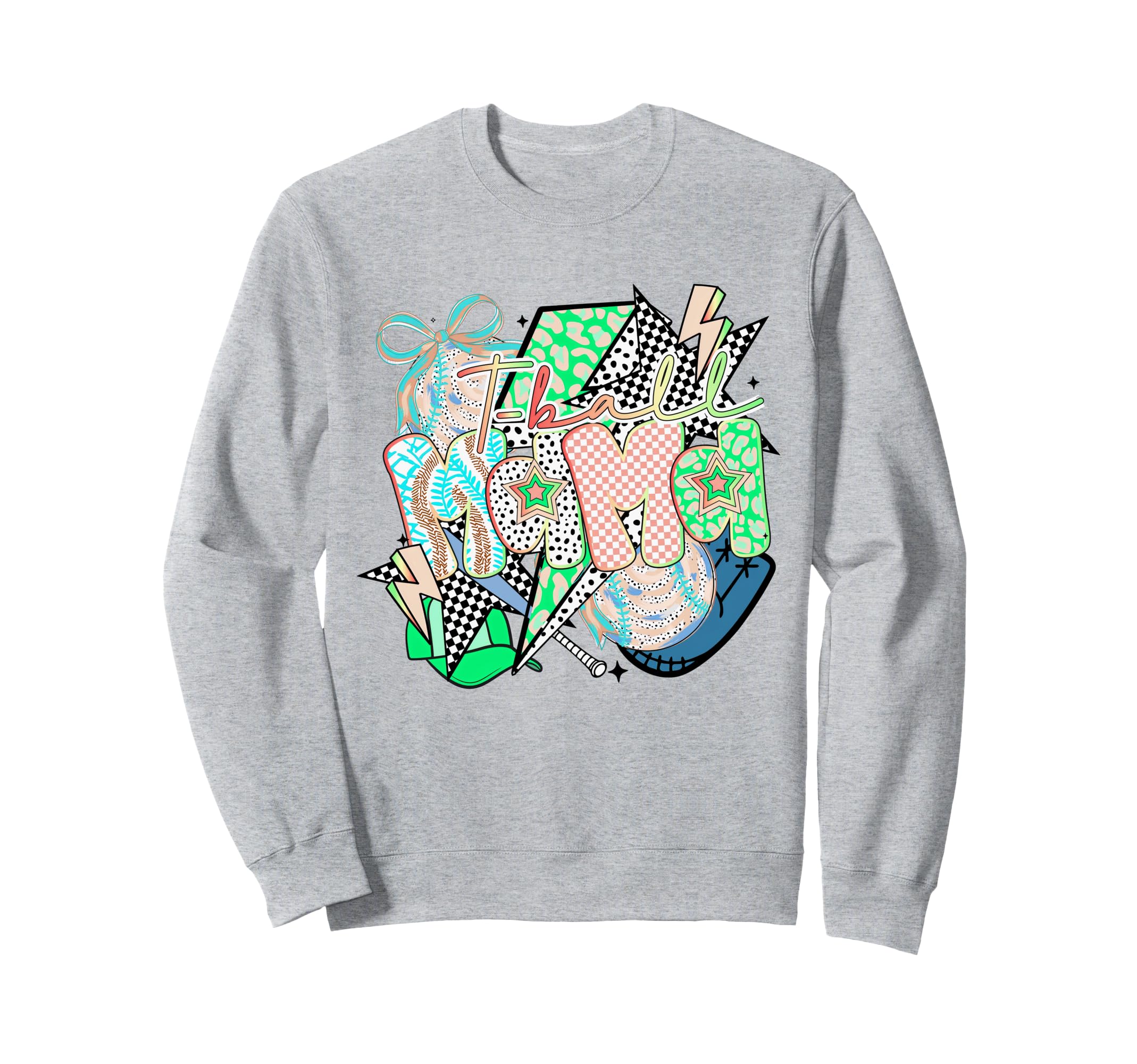 Coquette T Ball Mama Game Day Sweatshirt - Casual Everyday Wear for Adults - T-Shirt, Sweatshirt, Hoodie