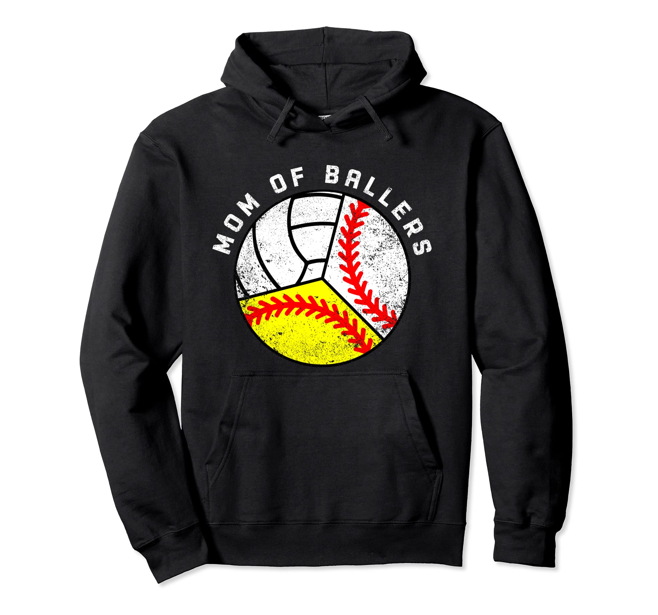 Mom Ballers Funny Baseball Softball Hoodie - Custom Art Print Unisex - T-Shirt, Sweatshirt, Hoodie