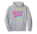 Radical Dude 80S Neon Skateboard Hoodie - Aesthetic Graphic for Adults - T-Shirt, Sweatshirt, Hoodie