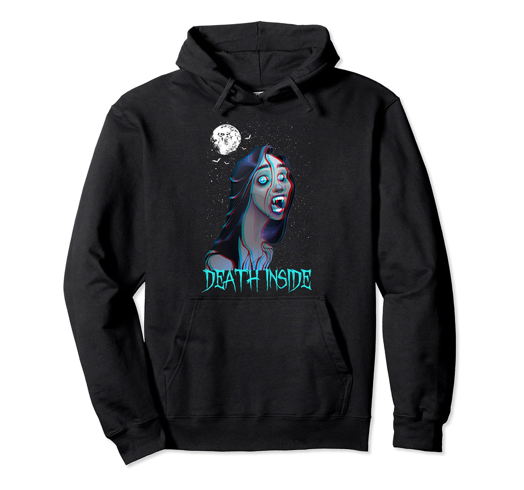 Death Inside Vampire Gothic Bat Hoodie - Trendy Graphic for Adults - T-Shirt, Sweatshirt, Hoodie