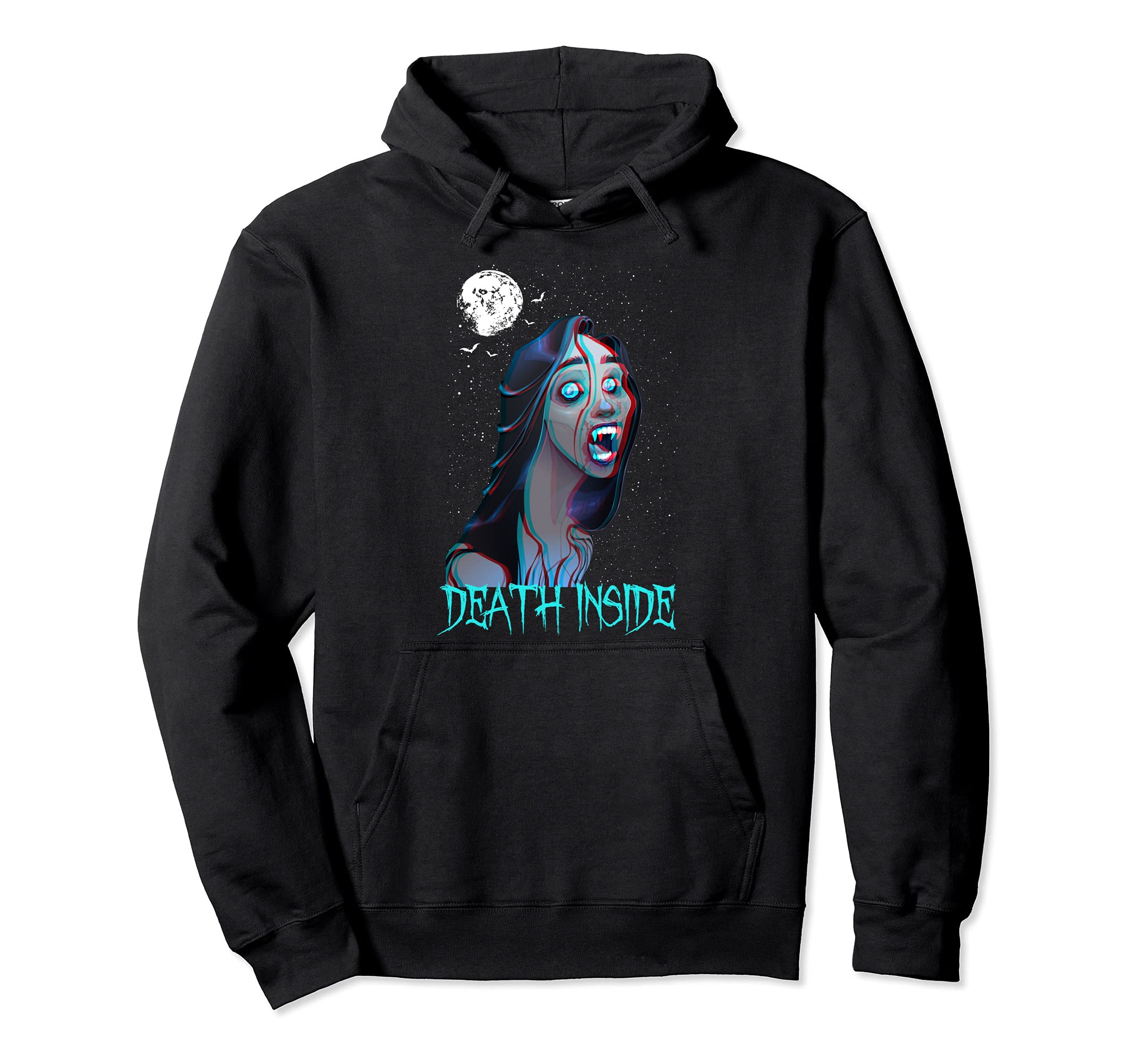 Death Inside Vampire Gothic Bat Hoodie - Trendy Graphic for Adults - T-Shirt, Sweatshirt, Hoodie