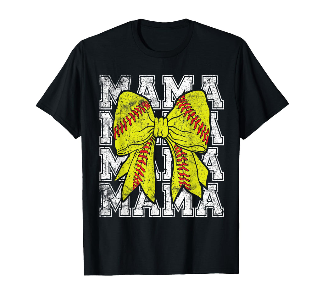 Softball Mama Coquette Bow Game Day T-Shirt - Trendy Graphic Men Women - T-Shirt, Sweatshirt, Hoodie