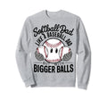 Softball Dad Like Baseball Dad But Sweatshirt - Graphic Print Unisex - T-Shirt, Sweatshirt, Hoodie
