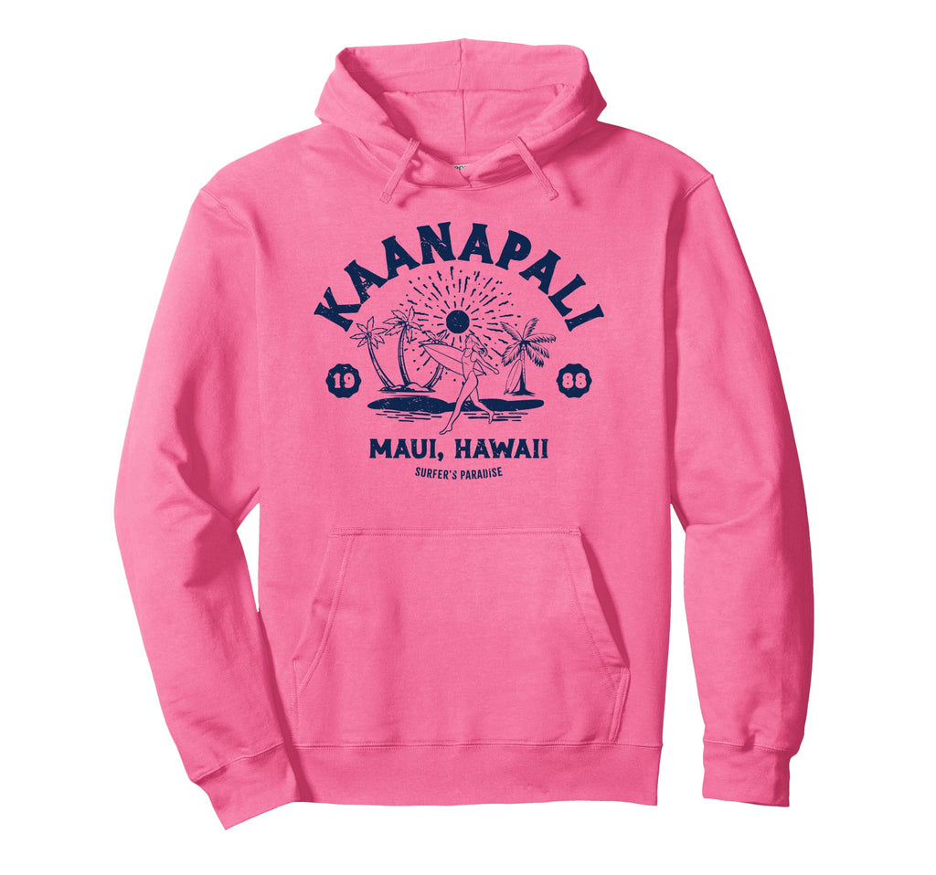 Surfing Kaanapali Beach Maui Hawaii Hoodie - Fun Novelty Design Unisex - T-Shirt, Sweatshirt, Hoodie