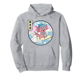 Gaming Axolotl Surfing Japanese Wave Hoodie - Minimalist Print Men Women - T-Shirt, Sweatshirt, Hoodie