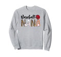 Baseball Nana Leopard Grandma Nana Sweatshirt - Unique Graphic Men Women - T-Shirt, Sweatshirt, Hoodie