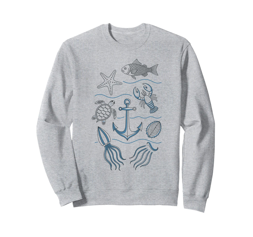 90S Fisherman Aesthetic Fish Beachy Sweatshirt - Unique Graphic Men Women - T-Shirt, Sweatshirt, Hoodie