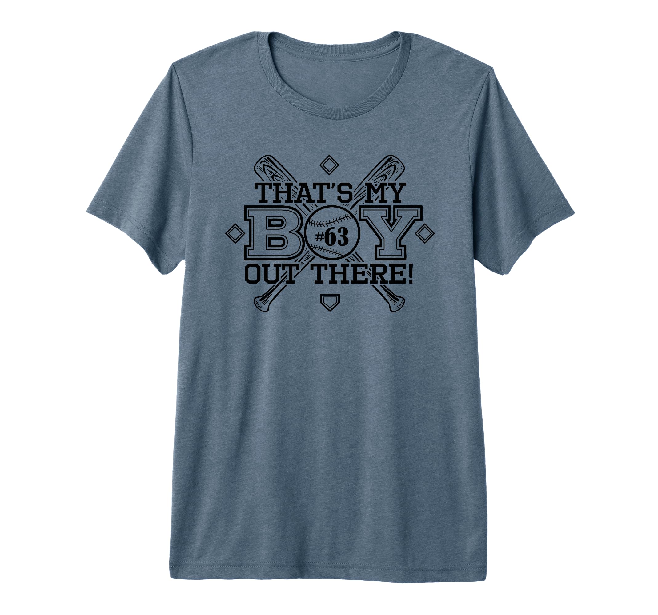 Baseball Mom Dad Thats My Proud T-Shirt - Custom Art Print for Adults - T-Shirt, Sweatshirt, Hoodie