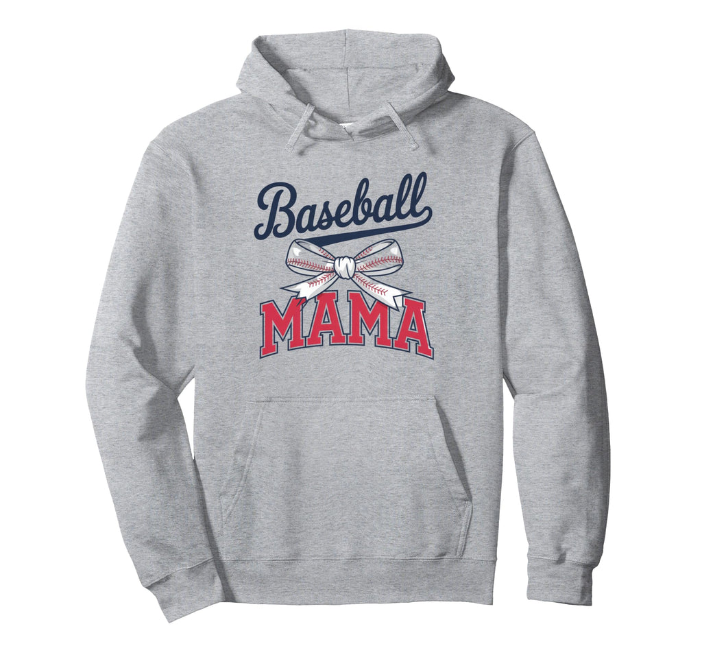 Coquette Bow American Baseball Mom Mama Hoodie - Unique Graphic for Adults - T-Shirt, Sweatshirt, Hoodie