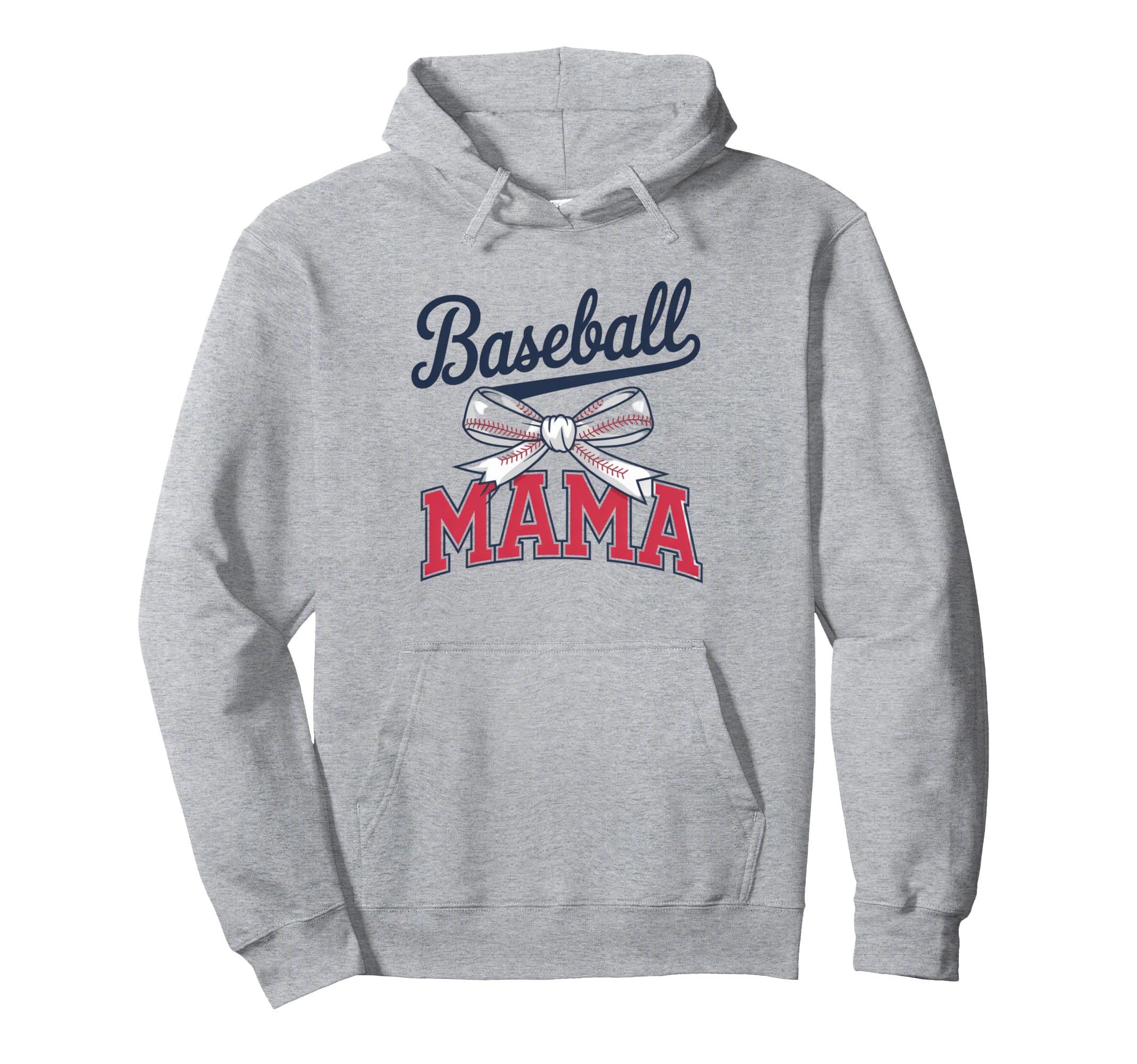 Coquette Bow American Baseball Mom Mama Hoodie - Unique Graphic for Adults - T-Shirt, Sweatshirt, Hoodie