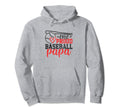 One Proud Baseball Papa Funny Sporty Hoodie - Graphic Print Men Women - T-Shirt, Sweatshirt, Hoodie