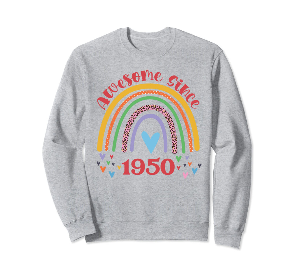 Awesome Since 1950 Birthday Boho Sweatshirt - Trendy Graphic Unisex - T-Shirt, Sweatshirt, Hoodie