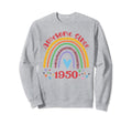 Awesome Since 1950 Birthday Boho Sweatshirt - Trendy Graphic Unisex - T-Shirt, Sweatshirt, Hoodie