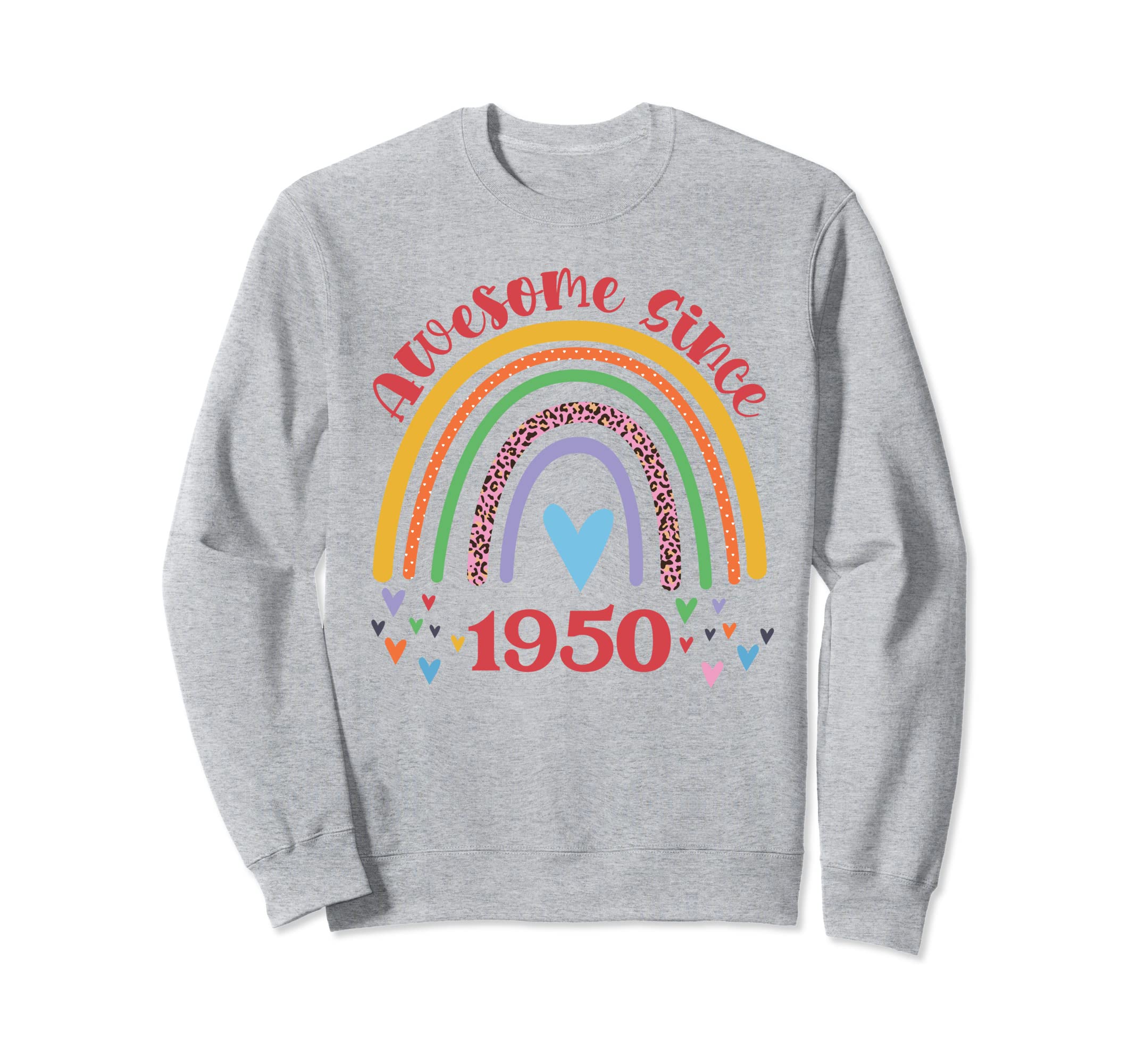 Awesome Since 1950 Birthday Boho Sweatshirt - Trendy Graphic Unisex - T-Shirt, Sweatshirt, Hoodie