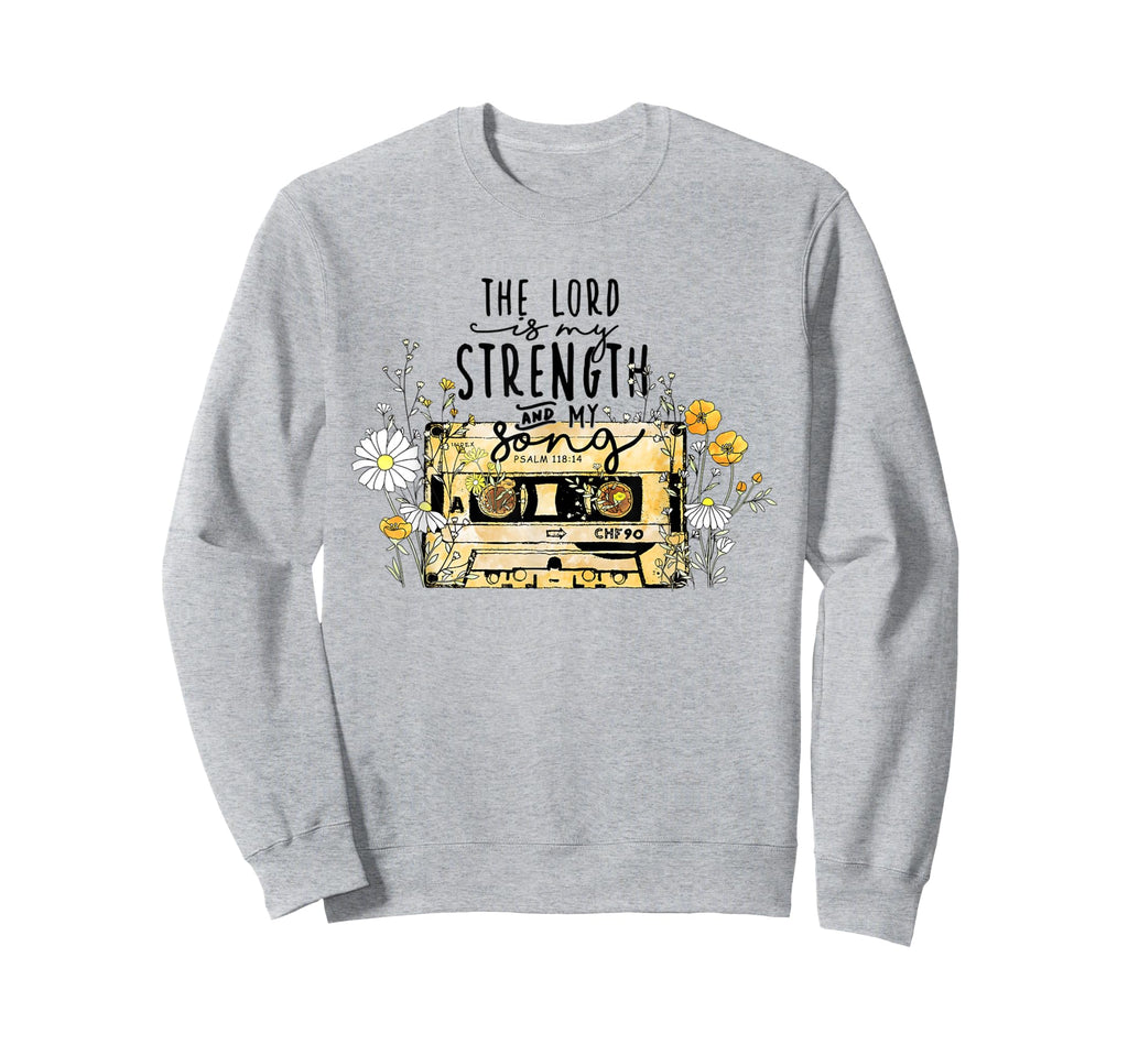 Lord Is Strength Cassette Tape Sweatshirt - Minimalist Print for Adults - T-Shirt, Sweatshirt, Hoodie
