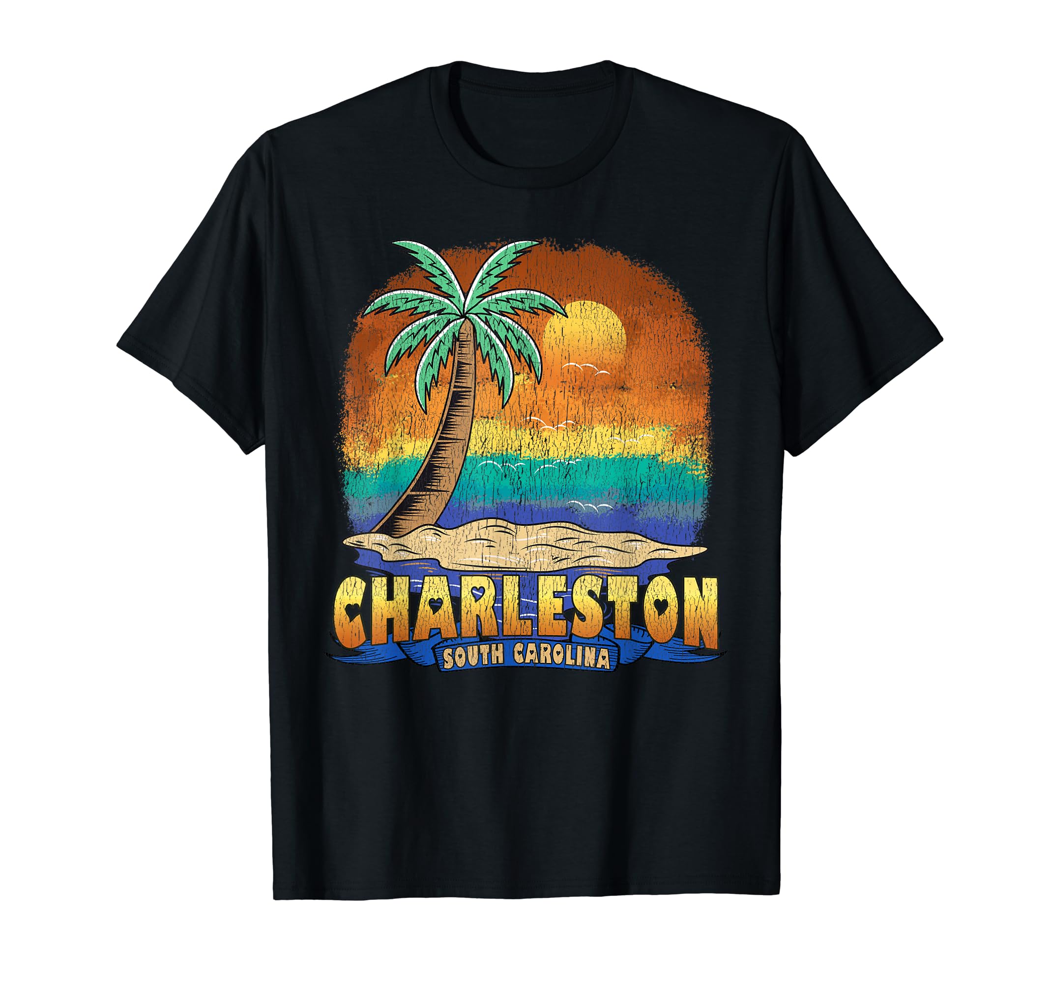 Charleston South Carolina Distressed T-Shirt - Unique Graphic Unisex - T-Shirt, Sweatshirt, Hoodie