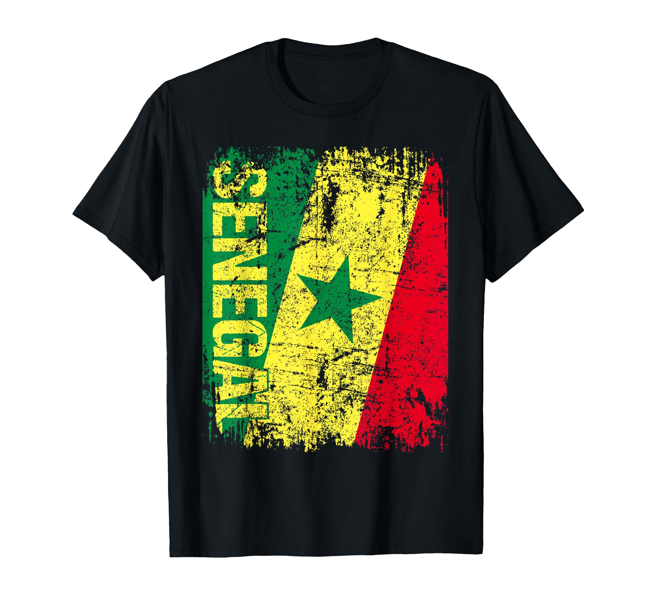 Senegal Flag Distressed Senegal T-Shirt - Unique Graphic Men Women - T-Shirt, Sweatshirt, Hoodie