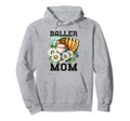 Sports Mom Baseball Theme Floral Ai Hoodie - Minimalist Print Men Women - T-Shirt, Sweatshirt, Hoodie