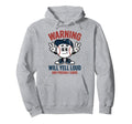 Baseball Warning Will Yell Loud Hoodie - Aesthetic Graphic Men Women - T-Shirt, Sweatshirt, Hoodie