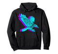 Crow Raven Bird Vaporwave Hoodie - Minimalist Print Unisex - T-Shirt, Sweatshirt, Hoodie