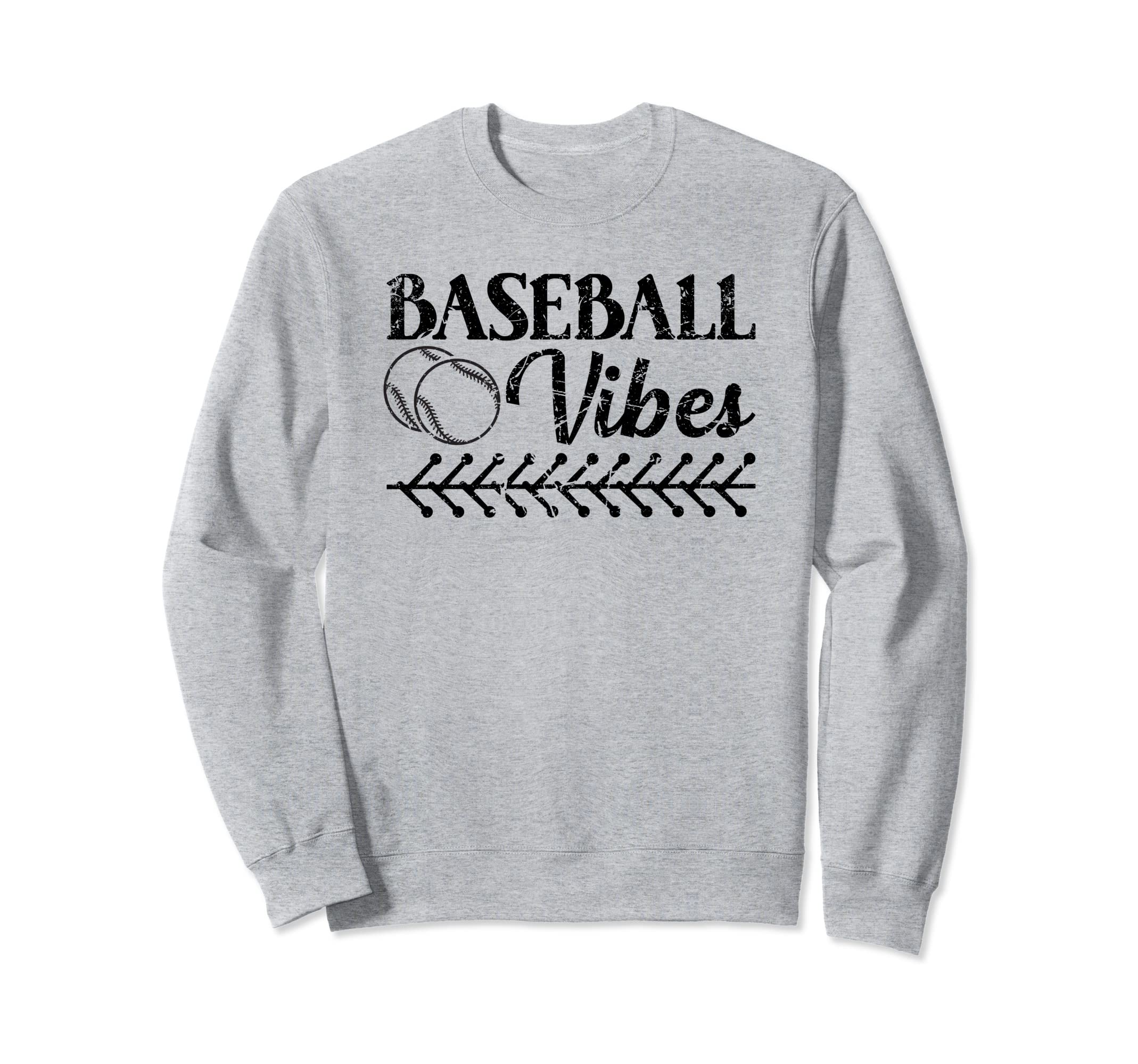 Funny Baseball Mom Dad Baseball Vibes Sweatshirt - Trendy Graphic Unisex - T-Shirt, Sweatshirt, Hoodie