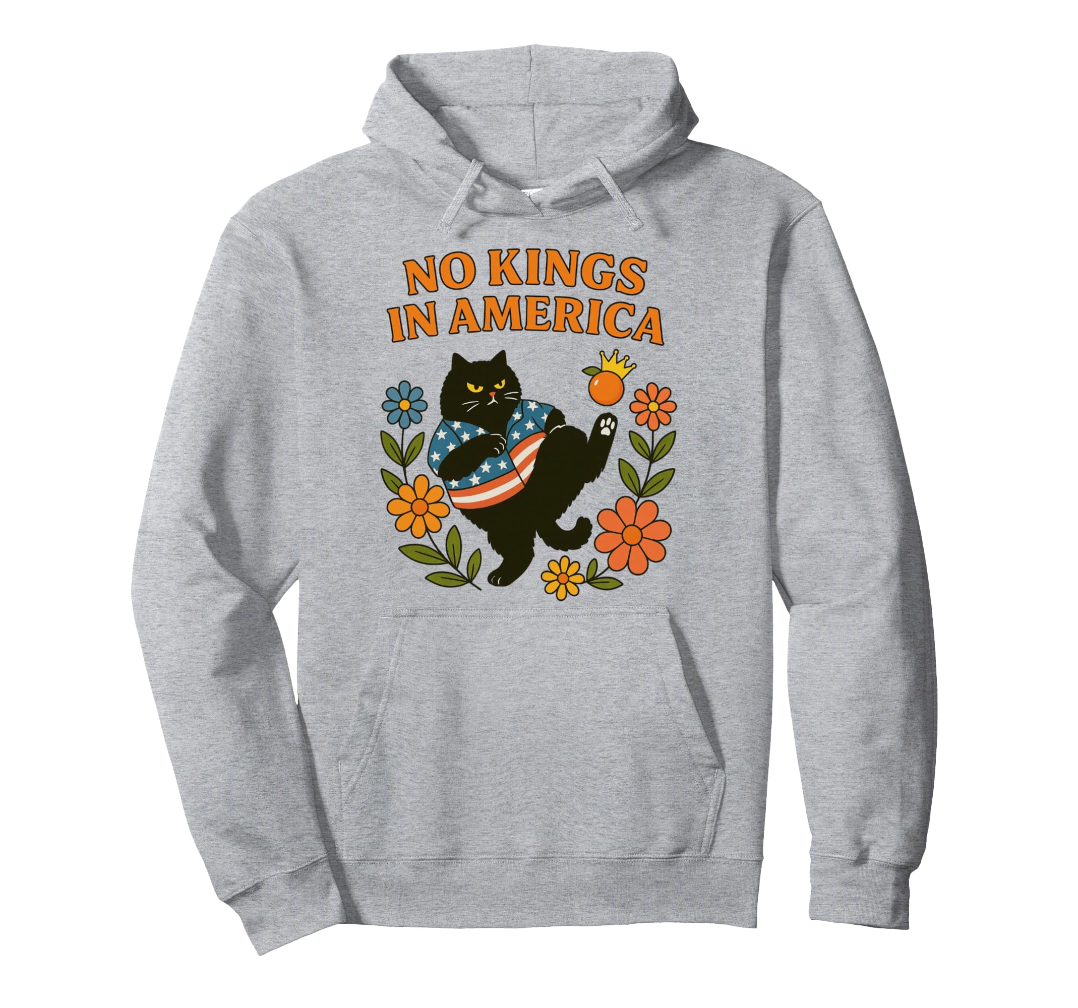 No Kings America We People Boho Floral Hoodie - Aesthetic Graphic Unisex - T-Shirt, Sweatshirt, Hoodie
