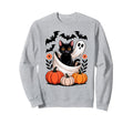 Boho Halloween Cat Ghost Spooky Mama Sweatshirt - Trendy Graphic Men Women - T-Shirt, Sweatshirt, Hoodie