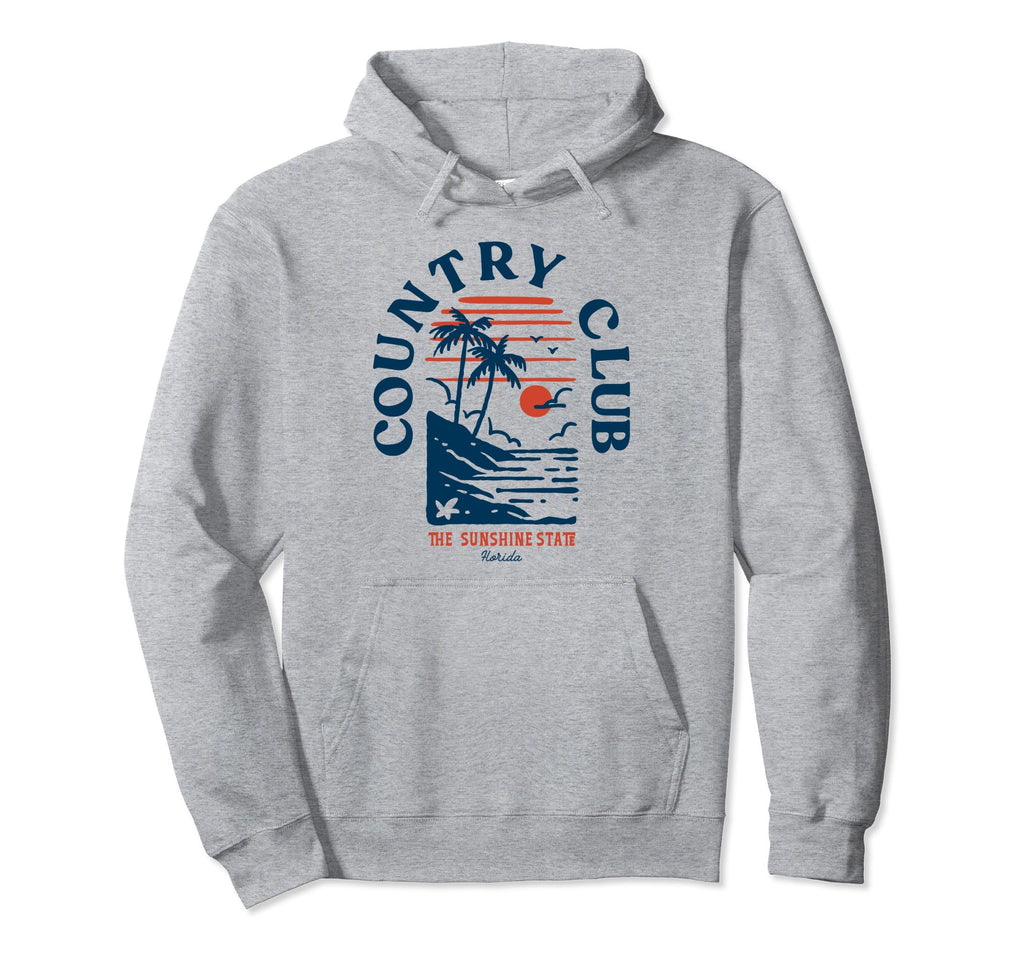 Country Club Florida Beach Surf Blue Hoodie - Streetwear Style Unisex - T-Shirt, Sweatshirt, Hoodie