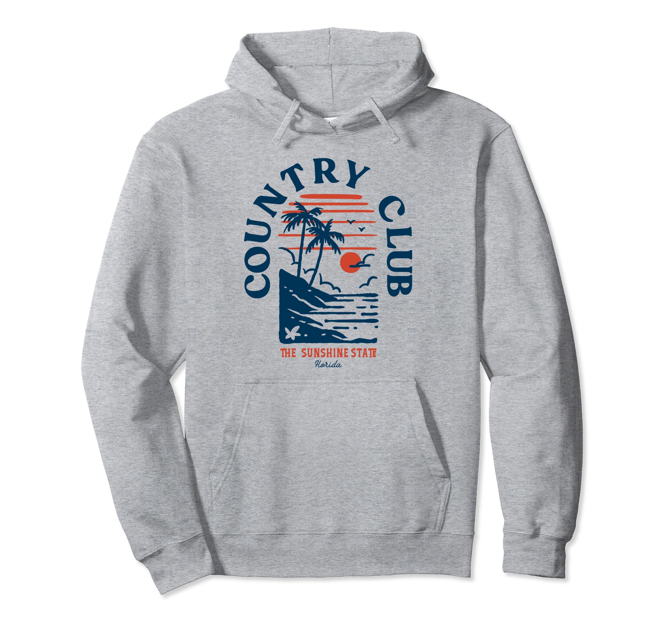 Country Club Florida Beach Surf Blue Hoodie - Streetwear Style Unisex - T-Shirt, Sweatshirt, Hoodie