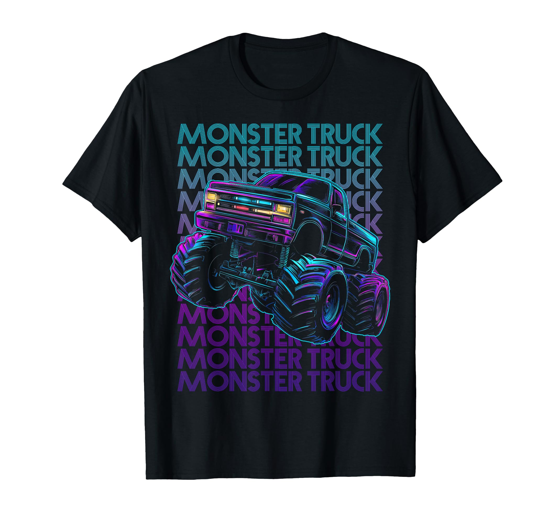 Monster Trucks 4 Wheeler Offroad T-Shirt - Custom Art Print Unisex - T-Shirt, Sweatshirt, Hoodie