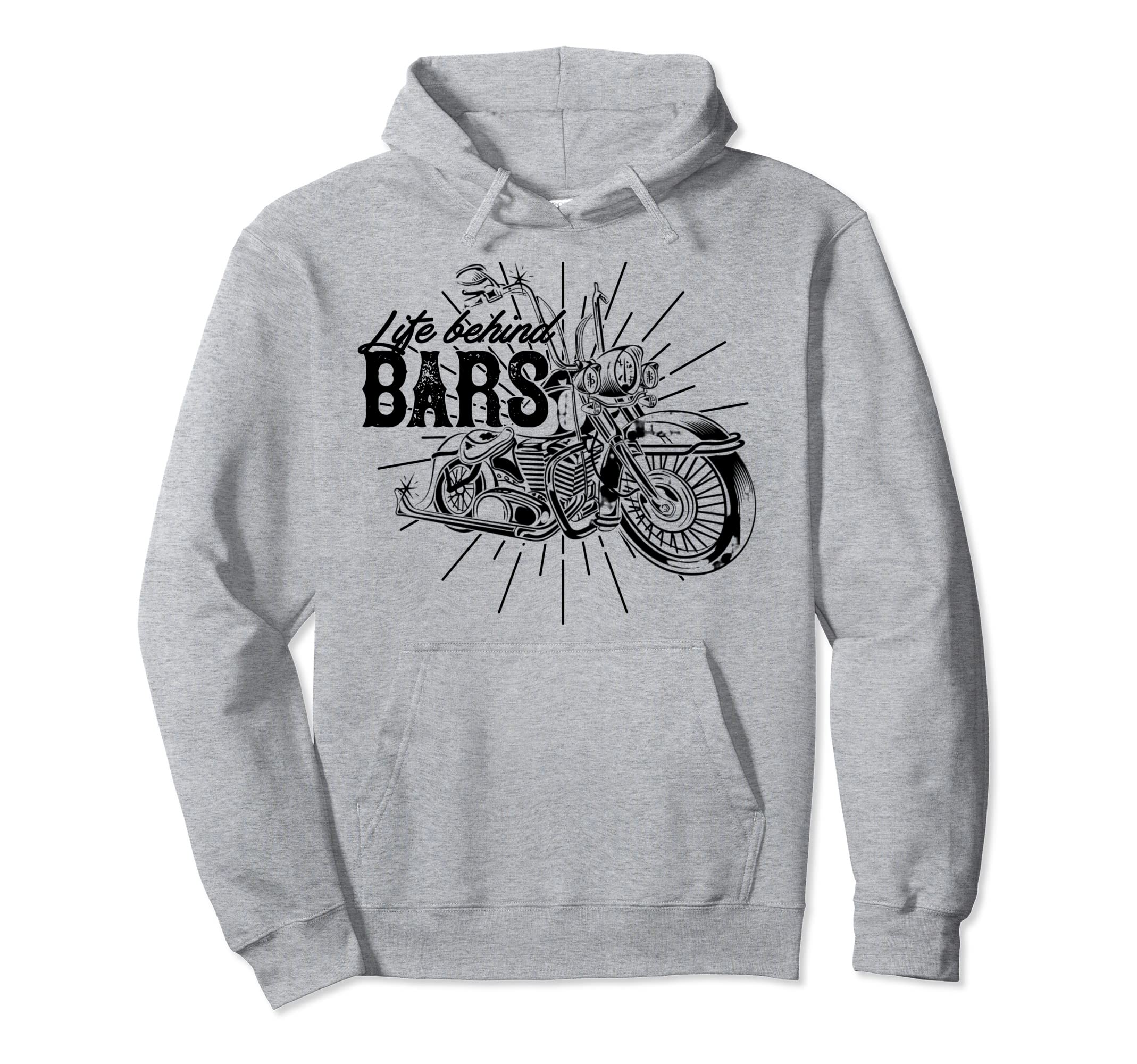 Life Behind Bars Ape Hangers Motorcycle Hoodie - Graphic Print Unisex - T-Shirt, Sweatshirt, Hoodie