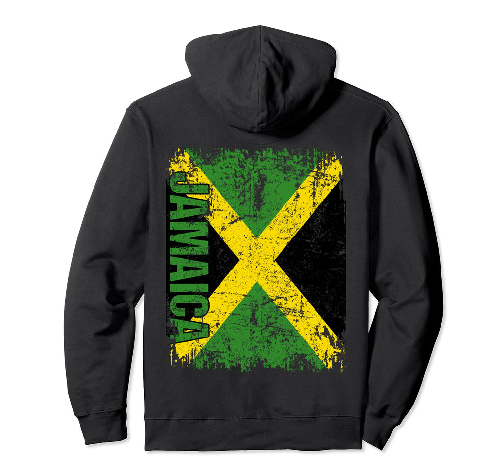 Jamaica Flag Distressed Jamaica Hoodie - Unique Graphic for Adults - T-Shirt, Sweatshirt, Hoodie