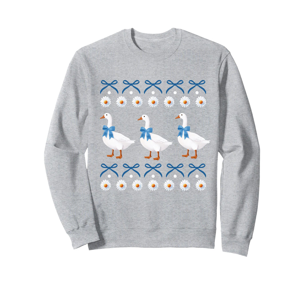 Blue Coquette Bow Country Goose Sweatshirt - Aesthetic Graphic Men Women - T-Shirt, Sweatshirt, Hoodie