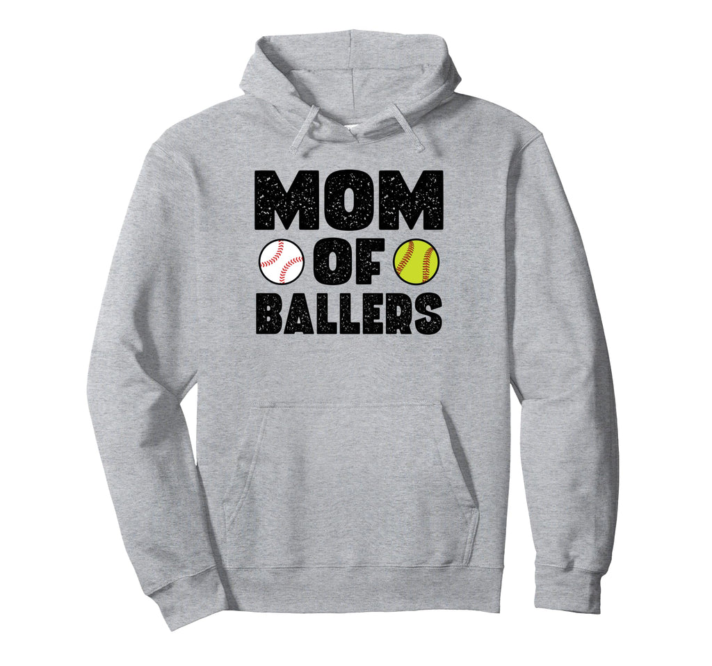 Mom Ballers Softball Baseball Hoodie - Custom Art Print Unisex - T-Shirt, Sweatshirt, Hoodie