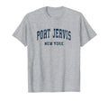 Port Jervis New York Ny Varsity Sports Navy T-Shirt - Trendy Graphic Unisex - T-Shirt, Sweatshirt, Hoodie