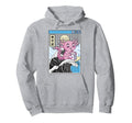 Axolotl Drinking Strawberry Milk Kanagawa Hoodie - Streetwear Style Unisex - T-Shirt, Sweatshirt, Hoodie