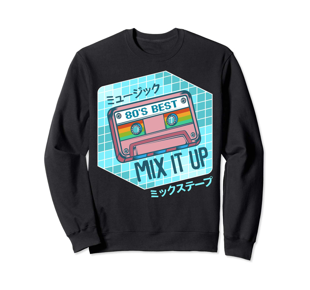 Mix Tape Japanese Otaku Cassette Sweatshirt - Minimalist Print for Adults - T-Shirt, Sweatshirt, Hoodie