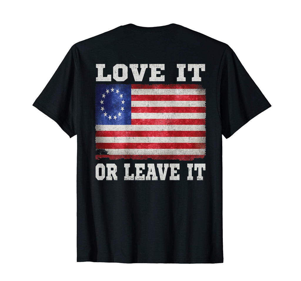 Betsy Ross Back Distressed 1776 Flag T-Shirt - Aesthetic Graphic Men Women - T-Shirt, Sweatshirt, Hoodie