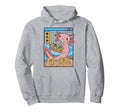 Axolotl Eating Ramen Japan 80S Otaku Hoodie - Fun Novelty Design Unisex - T-Shirt, Sweatshirt, Hoodie