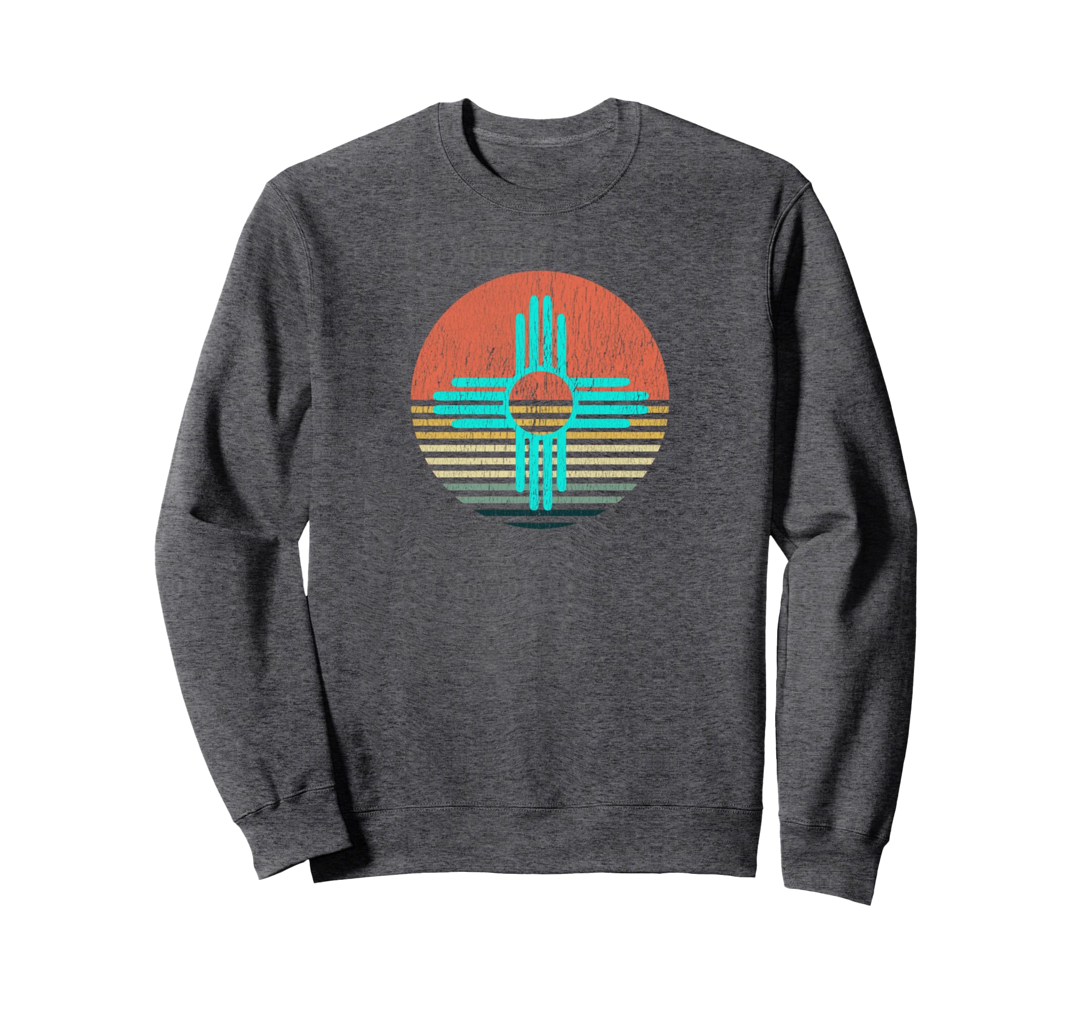 Zia New Mexico Turquoise Symbol Sweatshirt - Fun Novelty Design for Adults - T-Shirt, Sweatshirt, Hoodie
