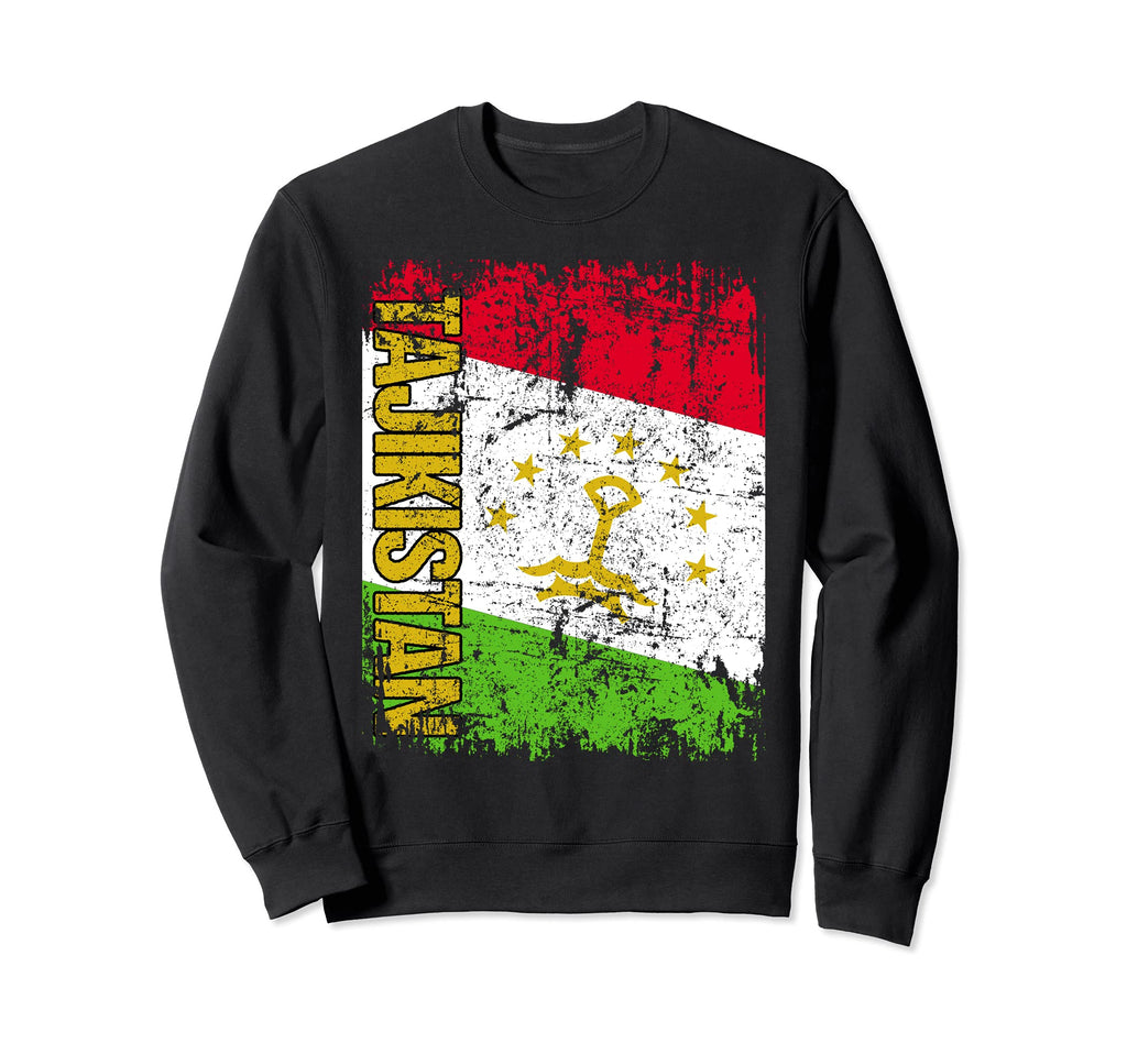Tajikistan Flag Distressed Tajikistan Sweatshirt - Minimalist Print Unisex - T-Shirt, Sweatshirt, Hoodie