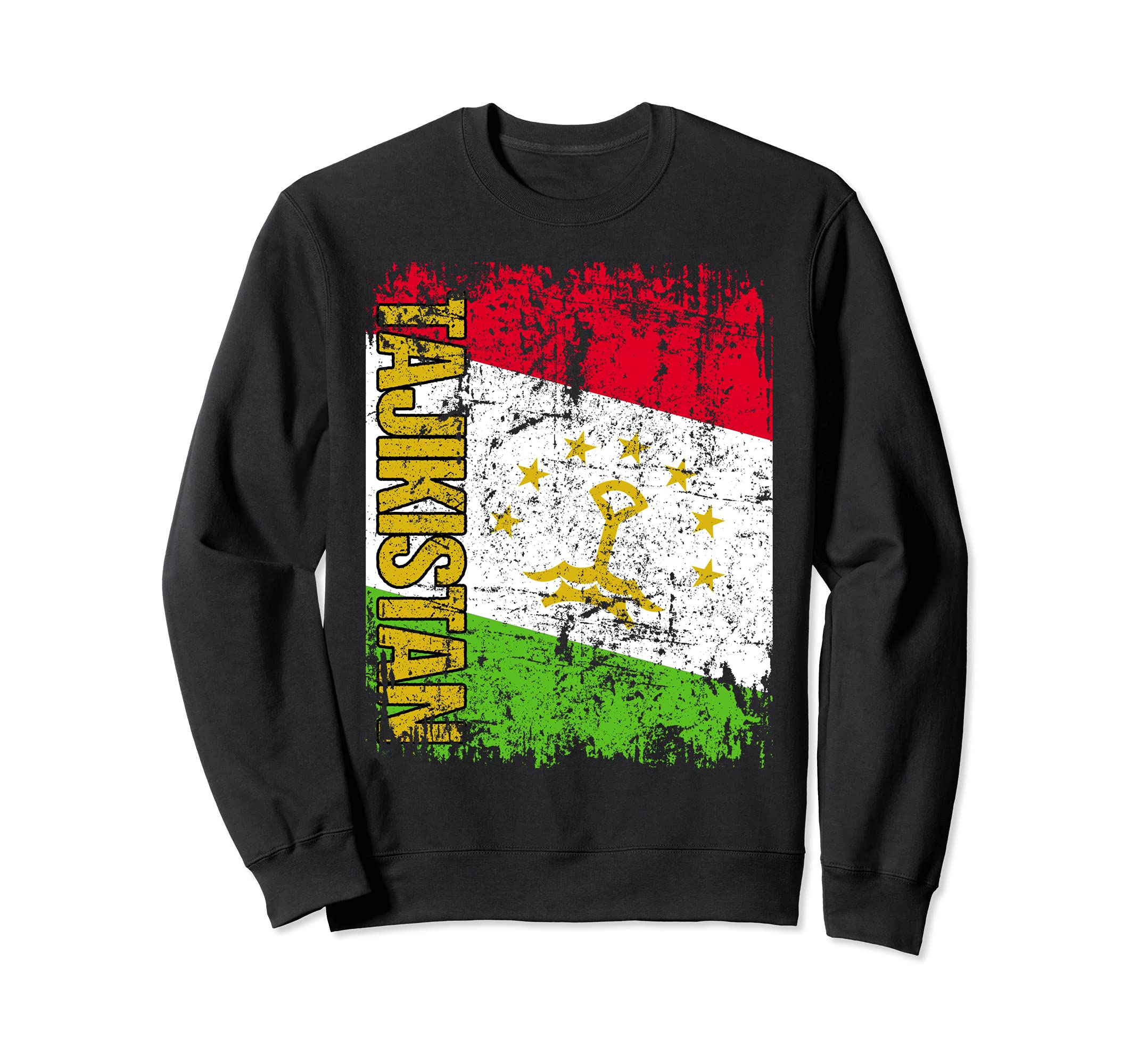 Tajikistan Flag Distressed Tajikistan Sweatshirt - Minimalist Print Unisex - T-Shirt, Sweatshirt, Hoodie