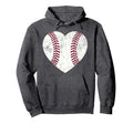 Baseball Heart Fun Mom Dad Softball Gift Hoodie - Trendy Graphic Men Women - T-Shirt, Sweatshirt, Hoodie
